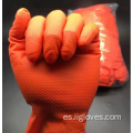 Seguridad de guantes de nitrilo puro naranja guantes cómodos